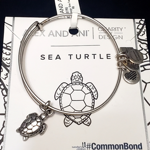 Alex and Ani Jewelry - Alex & Ani NWT Silver Tone Sea Turtle Bracelet